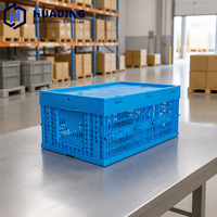 Caisse en plastique pliable, empilable et multifonctionnelle HUADING 600*400*265 mm