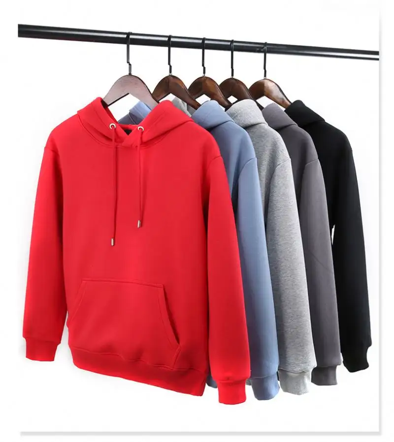 H5183 High Quality Low OEM MOQ Custom Logo 8 Color 4XL 420g Fleece Lined Hoodies Plus Size Men Hoodies