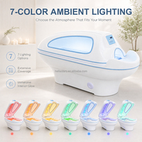 Cabine de sauna en acrylique Guangyang couleur personnalisée avec 360 perles LED, capsule de sudation sèche