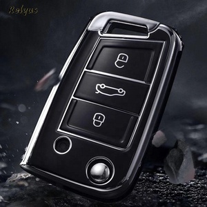 Funda de Tpu suave para llave de coche, accesorio adecuado para Vw Golf 7 Mk7 Tiguan Mk2, Seat Ateca Leon <span class=keywords><strong>Fr</strong></span> 2 <span class=keywords><strong>Ibiza</strong></span>, Skoda O - Product Image 6