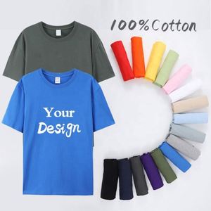 T-shirt de conception originale à col rond en coton biologique imprimé, épais et vierge, grandes tailles pour hommes - Product Image 1