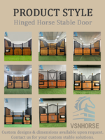 Kit économique de façade de box pour chevaux à charnières, avec cadres pré-percés en métal galvanisé et panneaux en bambou/HDPE/WPC, 12ft x 12ft, montage facile