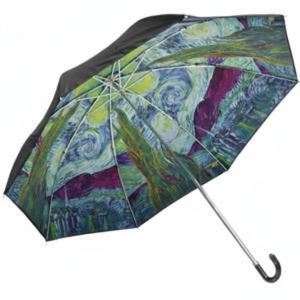 Ombrello pieghevole Art AU-02525 Van Gogh 'notte stellata' per protezione da pioggia e sole - Product Image 1
