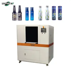 Rotary UV Printer High Speed Cylindrical/Conical UV Printer Industrial Inkjet Bottle Printer