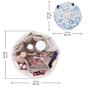 Drawstring Makeup Bag Large Cosmetic Bag Cute Make up Bags Toiletry Bag - Product Image 4