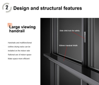 Ventana Corredera Doble Horizontal de Aluminio con Diseño Moderno 2025, Tamaño Personalizado, Pantalla Magnética, para Sala de Estar y Exteriores, Aislamiento Térmico