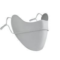 Masque de protection solaire Suameja, protection UV, protection des yeux, facekini 3D en soie glacée, sensation de fraîcheur, masque facial complet carré en nylon solide, sportif