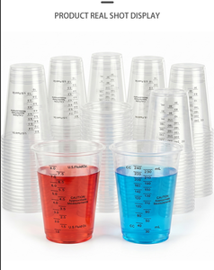 Factory Wholesale 240ml Double Scale Plastic <b>Measuring</b> <b>Cups</b> Disposable Graduated Mixing <b>Cups</b> for Epoxy ResinPaintingDIY Crafts - Product Image 4