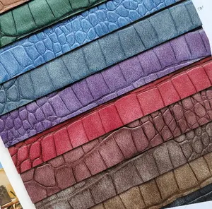 Hotsale 2023 Embossed Crocodile Pattern Pu Leather Fabric For Bags Luggage Shoes