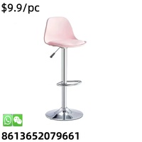 Tabouret de bar pivotant à hauteur réglable, chaise de bar en cuir PU avec dossier et repose-pieds pour îlot de cuisine, bar à domicile, café
