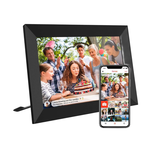 Factory Custom Black Wall 10.1 Inch Android Smart Frames Frameo App Lcd Digital Video Frame With Wifi