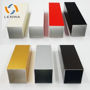 LENWA挤压工厂方形/圆形/椭圆形/矩形铝方管尺寸