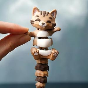 Porte-clés magnétique personnalisé en forme de panda rouge imprimé en 3D, figurine miniature d'animal de collection, fabriqué en Chine - Product Image 4