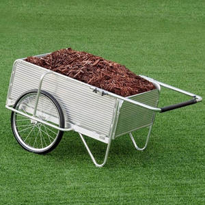 Chariot de jardin pliable en aluminium utilitaire avec 2 roues Remorque de jardin pour jardin - Product Image 6