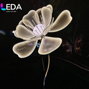 LED Hot Sale Mesh Lotus Flower Ground <b>Plug</b> Lamp Wedding Aisle Pathway Decor <b>Light</b> Outdoor Garden Park Landscape Floral <b>Light</b> - Product Image 6