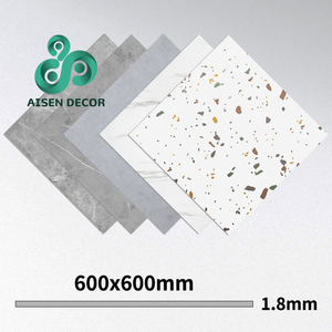 AISEN <span class=keywords><strong>Carreaux</strong></span> <span class=keywords><strong>de</strong></span> <span class=keywords><strong>sol</strong></span> auto-adhésifs modernes en <span class=keywords><strong>PVC</strong></span> 60x60 autocollants <span class=keywords><strong>de</strong></span> <span class=keywords><strong>sol</strong></span> en <span class=keywords><strong>ciment</strong></span> épais, résistants à l'usure et imperméables - Product Image 1