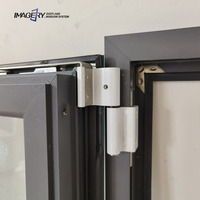 Fenêtres à battants en aluminium avec verre trempé haute performance, isolation thermique, résistantes aux intempéries pour appartement