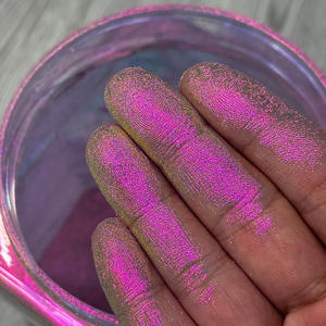 SH <span class=keywords><strong>Rose</strong></span> Arc-En-Ciel Aurora Manucure Miroir Poudre Caméléon Bonbons Glitter Nail Slice Spangle Flash Chrome Sirène Pigment pour Ongles - Product Image 3