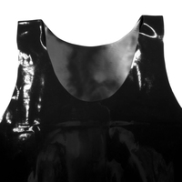 Combinaison élégante en latex naturel de 0,4 mm d'épaisseur, faite à la main, pour femmes, avec robe, leggings et boucle.