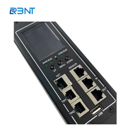 PDU intelligent triphasé à montage en rack 63A 380V 42 prises, unité de distribution d'alimentation avec contrôle à distance via IPv4/IPv6/HTTP/SNMP/SMTP