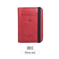 Couverture de Porte-passeport Portefeuille RFID Blocage En Cuir Étui Organisateur De Documents De Voyage
