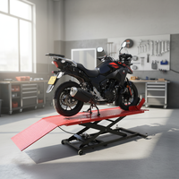 Lève-moto hydraulique portable à pompe manuelle – Plateforme de levage stable pour atelier et service moto