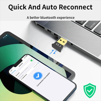 Adaptateur USB Bt 5.3 Récepteur Audio Bt Dongle Transmetteur Adaptateur USB sans fil pour ordinateur PC Portable