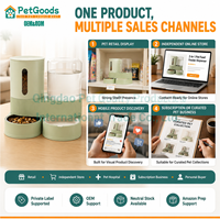 Distributeur automatique 2-en-1 de nourriture et d'eau pour chats et chiens, 5L, conception robuste, alimentation par gravité, pour usage intérieur, sans électricité