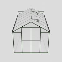 Kit de véranda de plain-pied en aluminium polycarbonate pour serre cadre métallique facile à assembler pour jardin villa cour nature