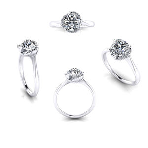 Anillo de compromiso ostentoso de oro amarillo de 18 quilates a la moda, Diamante cultivado en laboratorio CVD para mujer para boda - Product Image 1