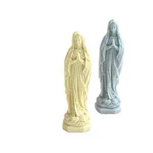 Chinese Wholesale Hot Sale 3D Virgin Mary Silicone Candle Mould Fragrance Aromatherapy Mould