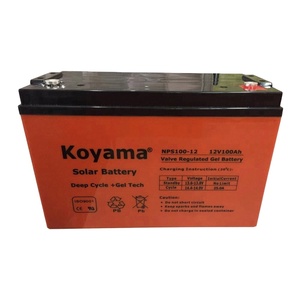 Batería de <span class=keywords><strong>Gel</strong></span> Solar de Ciclo Profundo Koyama de 12 Voltios, <span class=keywords><strong>100</strong></span>, 120, 150, 200, 250 <span class=keywords><strong>Amperios</strong></span> - Product Image 1