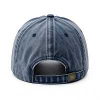 Gorra de Béisbol Estilo Dad Hat de Mezclilla Vintage Lavada al por Mayor, Desgastada, con Agujeros y Deshilachado, Bordado, Hebilla Metálica, Unisex, Logotipo Personalizado