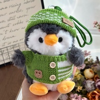Pendentif en peluche pingouin de dessin animé coloré pour l'hiver, pour sac, sac à dos ou voiture