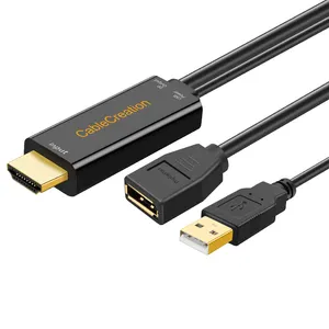 Cablecreation 4K Hd Hdmi Naar Dp Converter Met Usb Power Ondersteuning 4K Resoluties 3D Audio Return Hdmi Naar displayport Adapter