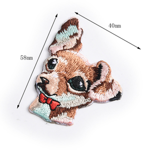 Irregular Factory Wholesale Customized Logo Cute <b>Dog</b> Embroidery Fabric - Product Image 2
