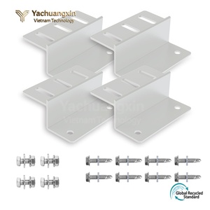 Black Metal <b>Shelf</b> Brackets with Screws 8-Pack for <b>Wall</b> <b>Mounting</b> Hardware Tools - Product Image 4