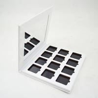 Emballage de Palette de maquillage vide, magnétique, 12 trous, personnalisé, en papier, emballage de Palette d'ombre à paupières avec miroir