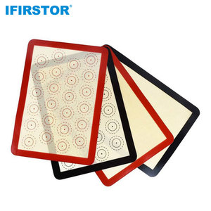 Bán buôn không thấm nước Silicone bột Pastry Mat cấp thực phẩm tái sử dụng sợi thủy tinh không trượt Silicone <span class=keywords><strong>Baking</strong></span> Mat - Product Image 2