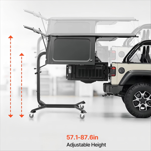 Edelstahl Hardtop-Entfernungs- und Aufbewahrungssystem für Wrangler 2/4-Türer YJ TJ JK JL <span class=keywords><strong>4XE</strong></span>, Werkzeugständer, Fahrzeugwerkzeug, Schwarz - Product Image 5