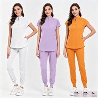 Uniforme de Enfermera Jogger 42024LW, Cofia Hospitalaria Blanca Óptica, Uniforme Clínico Lavable para Hospitales e Instituciones