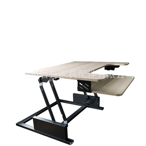 Mesa elevadora de oficina de pie multifuncional de diseño moderno Rongzhou, herrajes para muebles, con panel de estilo de madera - Product Image 2