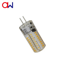 Lámpara LED G4 Tipo Maíz, 12V AC/DC, 63 LED 3014, 2.2W, 220 Lúmenes, Regulable, para Uso en Interiores, Silicona