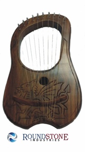 Lyre Harp 10 Dây Được Chạm Khắc Bằng Gỗ Hồng Sắc Và Gỗ Phong Chất Lượng Cao + Khóa Điều Chỉnh & Túi Đựng Nhạc Cụ - Product Image 2