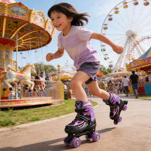 ZHOYA SPORT Patins à roulettes quad à bas prix, violet, 4 roues, patins Soy Luna pour enfants - Product Image 4