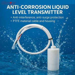 חיישן מפלס נוזלים PTFE 4-20mA עמיד בפני קורוזיה, חיישן מפלס נוזלים 0.5%FS 24VDC, חיישן מפלס נוזלים לכימיקלים עבור נוזל חומצי - Product Image 2