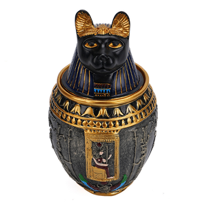 Antico Anubis egizio cane e dio gatto classica resina cilindrica eco-friendly per Pet urna Souvenir da <span class=keywords><strong>viaggio</strong></span> artigianato per la casa - Product Image 5