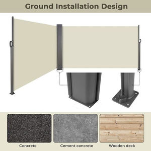 Tenda <span class=keywords><strong>da</strong></span> <span class=keywords><strong>sole</strong></span> a doppio lato retrattile in alluminio <span class=keywords><strong>da</strong></span> 63 pollici per esterno impermeabile VERTAK - Product Image 3