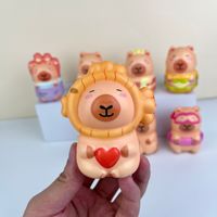 Jouet anti-stress créatif et tendance en forme de capybara, le plus vendu à l'international, en PU souple, pour adolescents et adultes, 9x12cm
