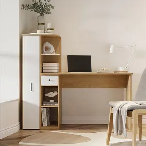 Modern Home Office Writing Corner Cabinet Computer Study Tables Standing Desk Frame con ripiani Storage